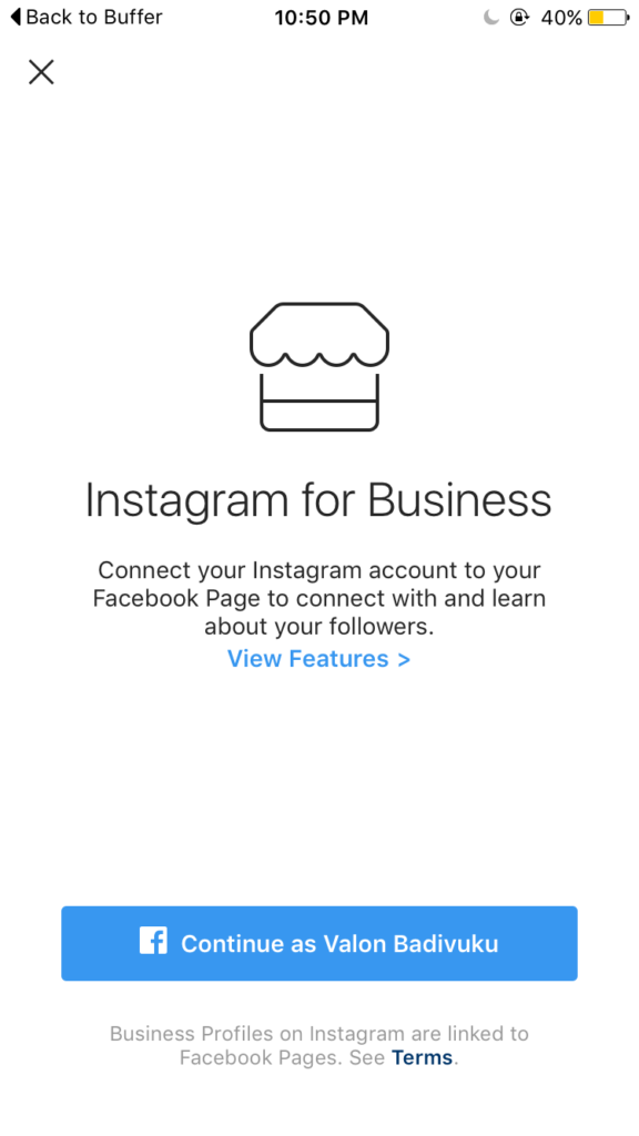 Step 3 - How do you convert personal Instagram profile to a Business Profile